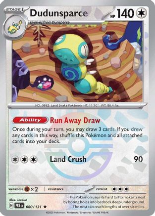 Dudunsparce (Poke Ball Pattern) 080/131  - Holofoil SV Prismatic Evolutions - Rare