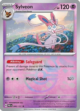 Sylveon (Master Ball Pattern) 040/131  - Holofoil SV Prismatic Evolutions - Rare