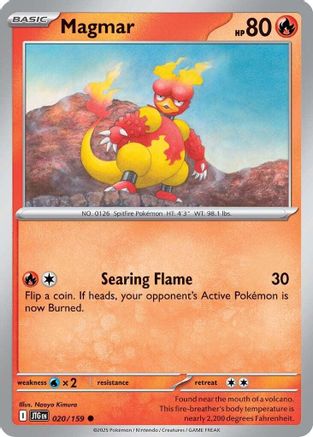 Magmar 020/159 - Reverse Holofoil SV09 Journey Together - Common