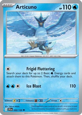 Articuno 032/159 - Reverse Holofoil SV09 Journey Together - Uncommon