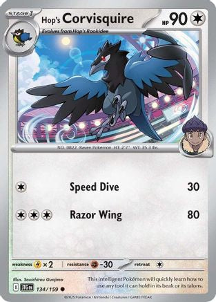 Hop's Corvisquire 134/159  - Reverse Holofoil SV09 Journey Together - Common