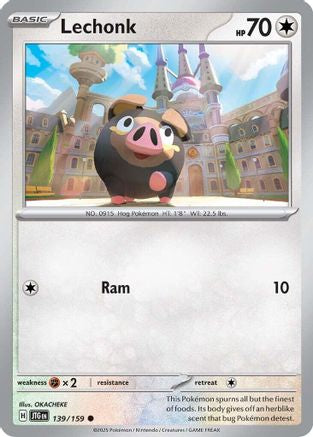 Lechonk 139/159 - Reverse Holofoil SV09 Journey Together - Common