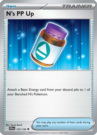 N's PP Up 153/159  - Reverse Holofoil SV09 Journey Together - Uncommon