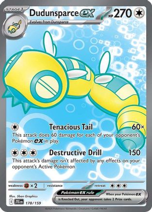 Dudunsparce ex 178/159  - Holofoil SV09 Journey Together - Ultra Rare