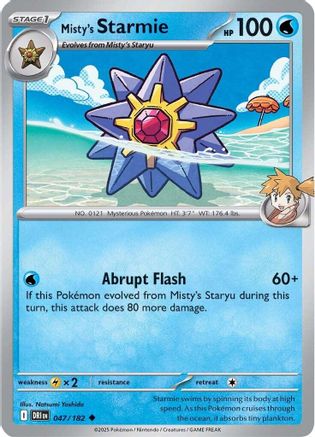 Misty's Starmie 047  - Reverse Holofoil SV10 Destined Rivals - Uncommon
