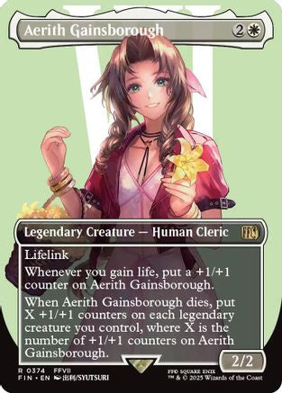 Aerith Gainsborough (Borderless) (FIN-374) - FINAL FANTASY Foil