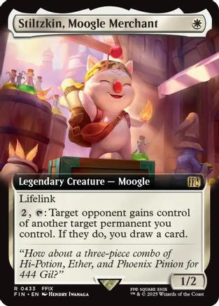 Stiltzkin, Moogle Merchant (Extended Art) (FIN-433) - FINAL FANTASY Foil