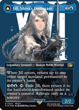 Jill, Shiva's Dominant (Borderless) (Surge Foil) (FIN-523) - FINAL FANTASY Foil