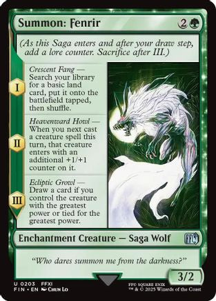 Summon: Fenrir (FIN-203) - FINAL FANTASY Foil