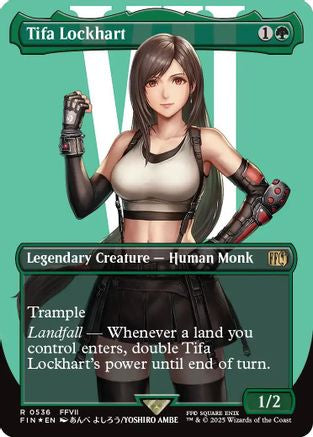 Tifa Lockhart (Borderless) (Surge Foil) (FIN-536) - FINAL FANTASY Foil