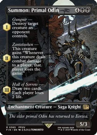 Summon: Primal Odin (Borderless) (FIN-365) - FINAL FANTASY Foil