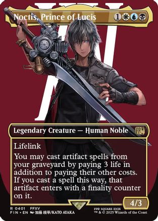 Noctis, Prince of Lucis (Borderless) (FIN-401) - FINAL FANTASY Foil