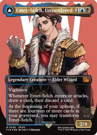 Emet-Selch, Unsundered (Borderless) (Surge Foil) (FIN-539) - FINAL FANTASY Foil