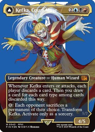 Kefka, Court Mage (Borderless) (Surge Foil) (FIN-543) - FINAL FANTASY Foil