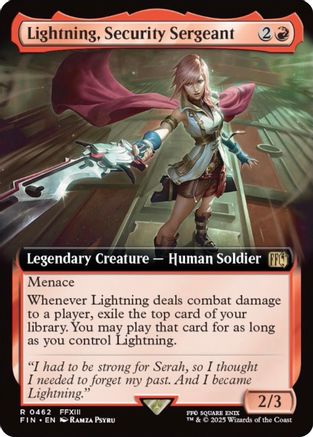 Lightning, Security Sergeant (Extended Art) (FIN-462) - FINAL FANTASY