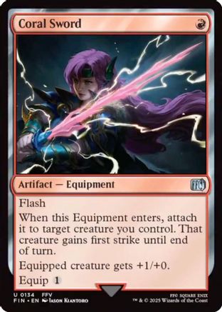 Coral Sword (FIN-134) - FINAL FANTASY Foil