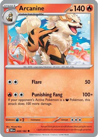 Arcanine 028  SV10 Destined Rivals - Uncommon