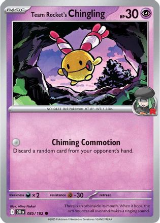Team Rocket's Chingling 085  - Reverse Holofoil SV10 Destined Rivals - Common