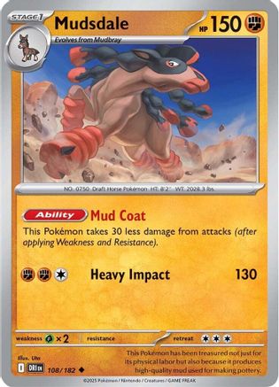 Mudsdale 108  SV10 Destined Rivals - Uncommon