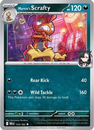 Marnie's Scrafty 133  SV10 Destined Rivals - Uncommon
