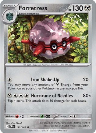 Forretress 140  - Reverse Holofoil SV10 Destined Rivals - Uncommon