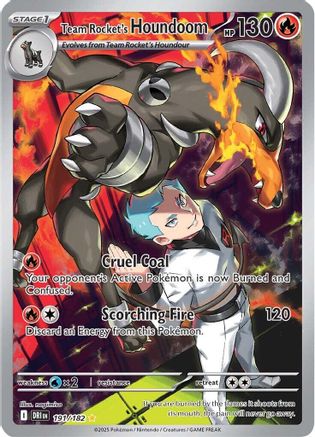 Team Rocket's Houndoom 191/182  - Holofoil SV10 Destined Rivals - Illustration Rare