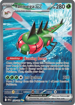 Yanmega ex 228/182  - Holofoil SV10 Destined Rivals - Special Illustration Rare