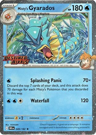 Misty's Gyarados (Prerelease) 049 - Holofoil SV10 Destined Rivals - Rare