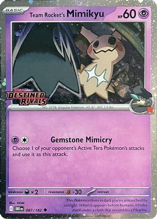 Team Rocket's Mimikyu (Prerelease) 087 - Holofoil SV10 Destined Rivals - Uncommon