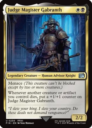 Judge Magister Gabranth (FIN-230) - FINAL FANTASY Foil