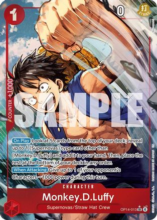 Monkey.D.Luffy - OP14-013 (Alternate Art) (OP14-013) - The Azure Sea's Seven Foil