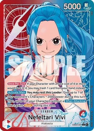 Nefeltari Vivi - 001 (Alternate Art) (EB03-001) - Extra Booster: One Piece Heroines Edition Foil