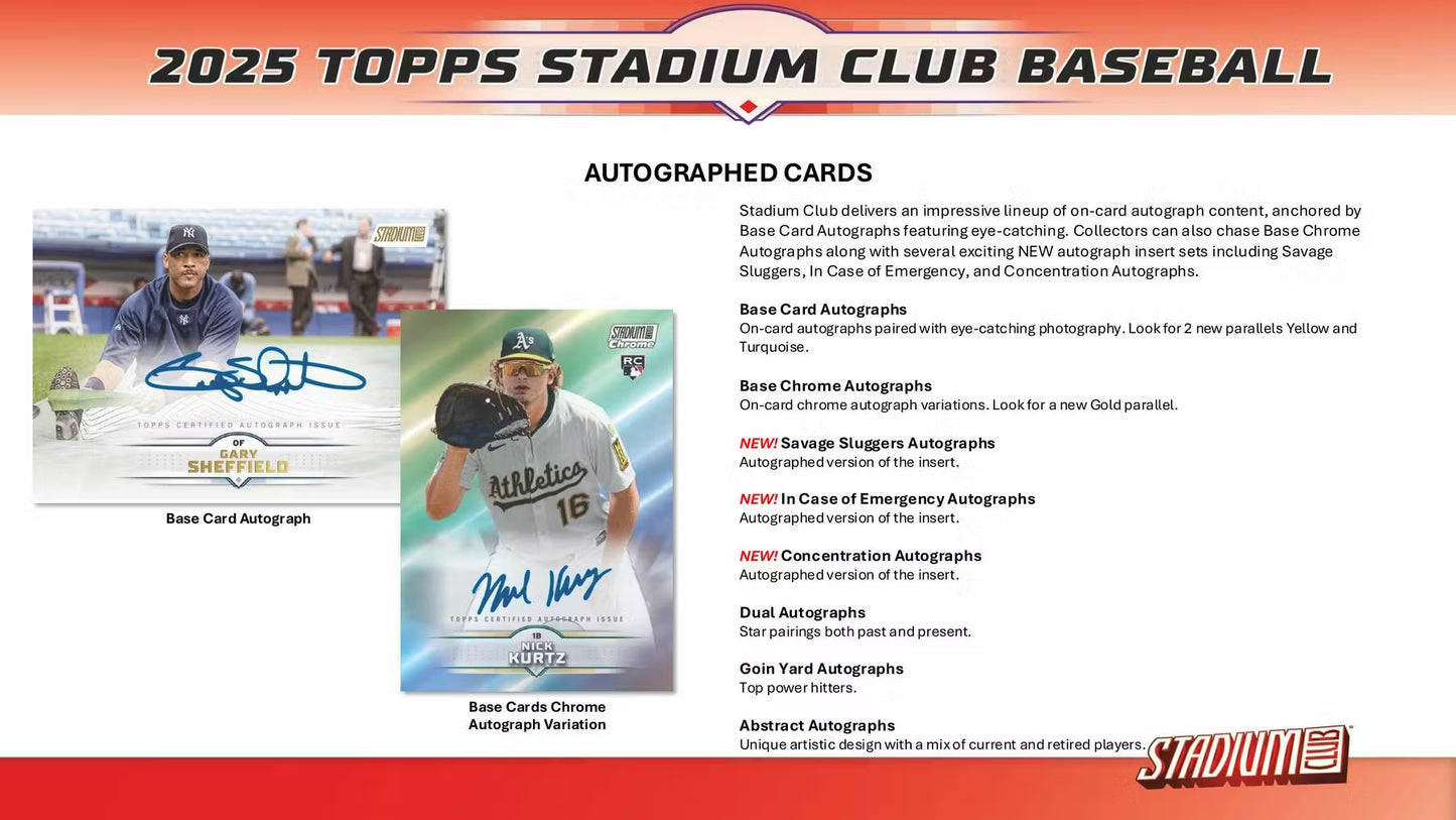 2025 Topps Stadium Club Baseball Mega Box