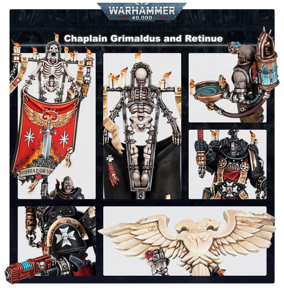Black Templar: Chaplain Grimaldus & Retinue