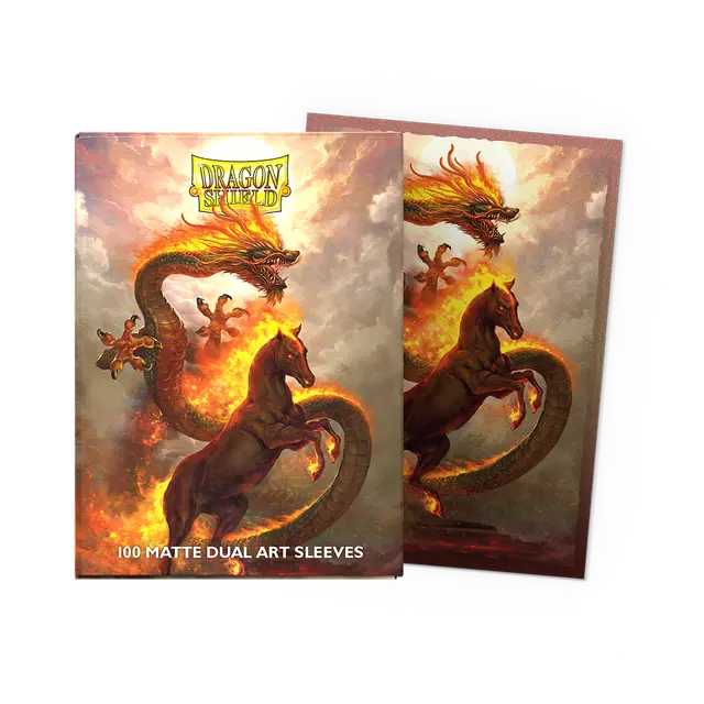 Dragon Shield Sleeves - Fire Horse 2026 (100 Count - Standard Size)