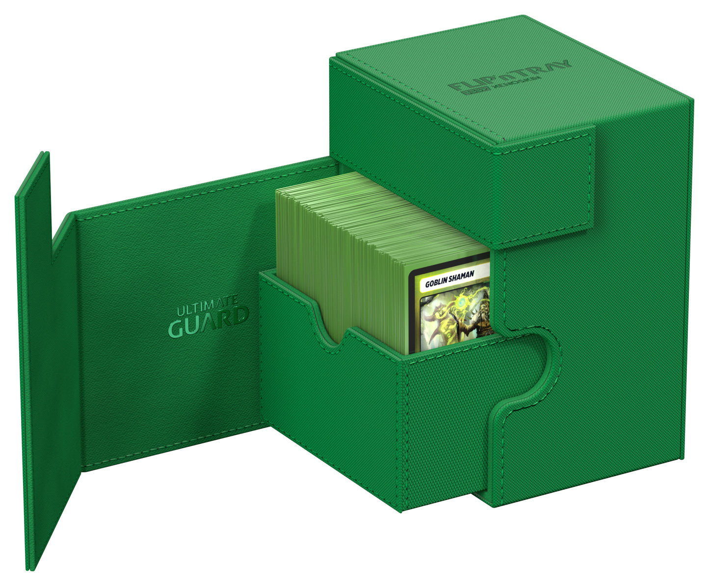Ultimate Guard Flip N Tray Deck Case Monocolor Green 133+
