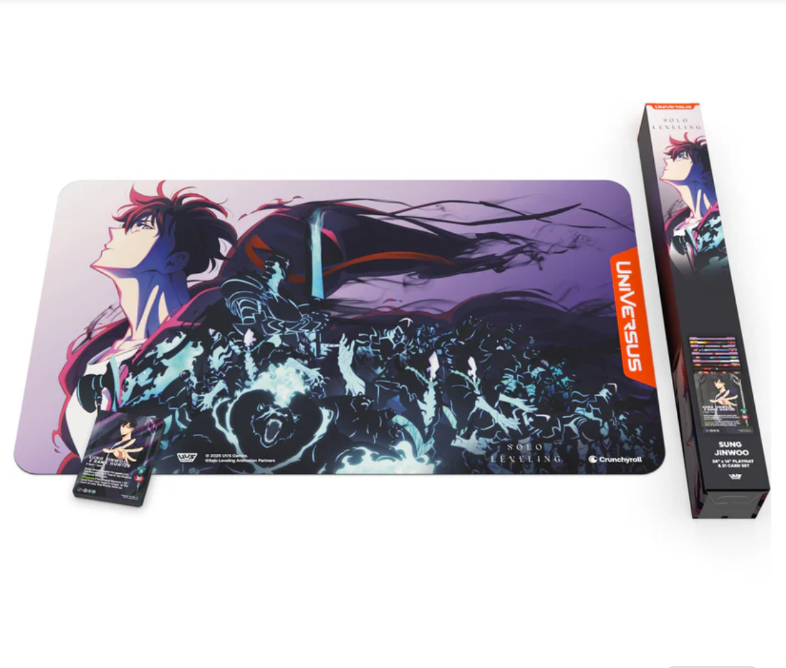 UniVersus Solo Leveling | Sung Jinwoo Playmat Bundle with 21-Card Set