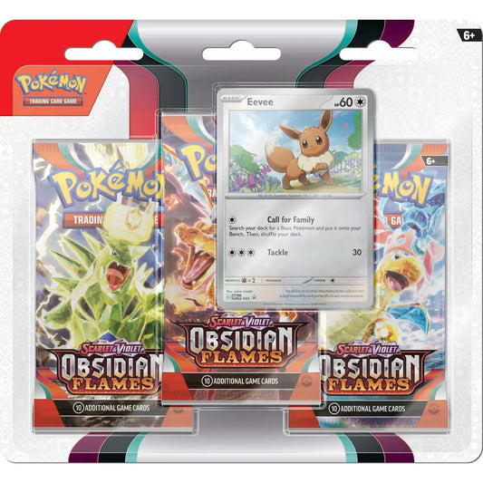 Pokémon TCG: Obsidian Flames 3-Pack Blister (Eevee)