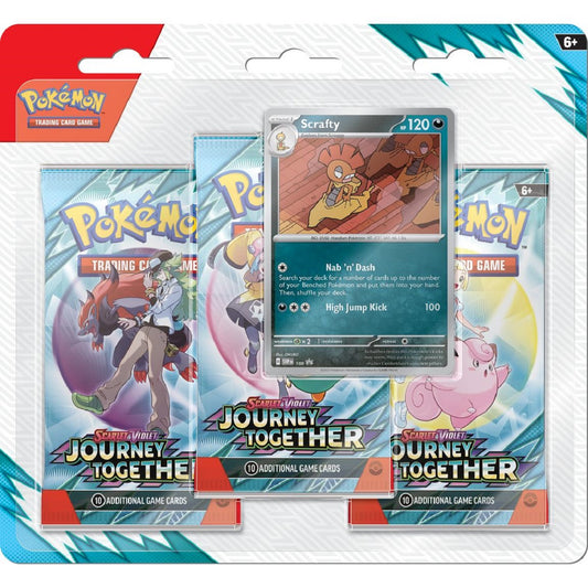Pokémon TCG: Journey Together 3-Pack (Scrafty) SV9