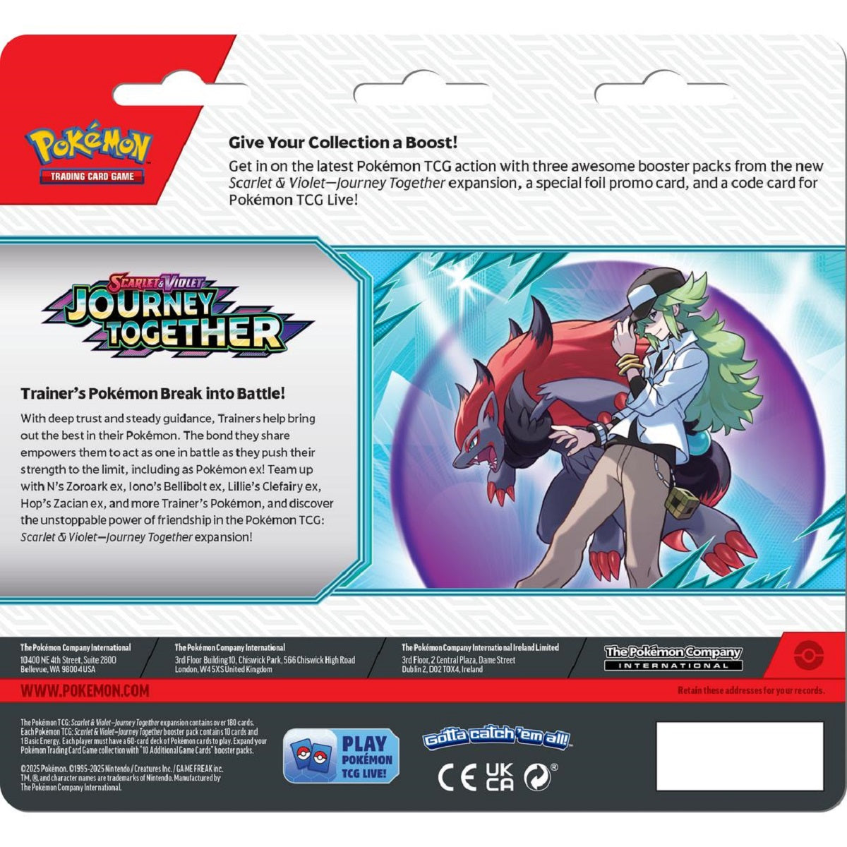 Pokémon TCG: SV9 Journey Together 3 Pack - Scrafty