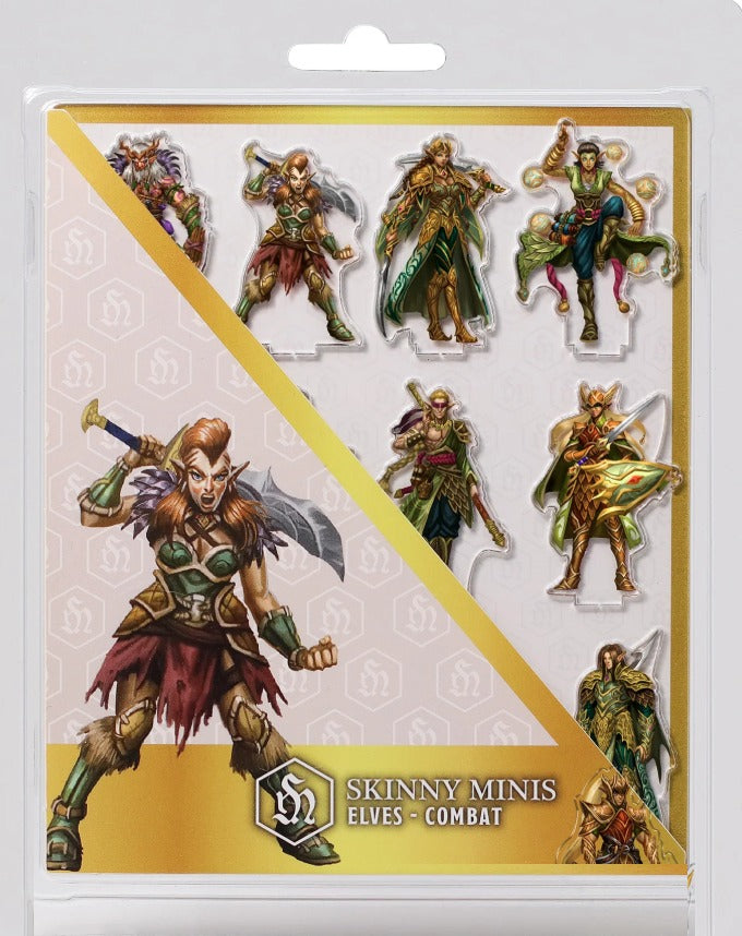 SKINNY MINIS 2D - RPG MINIATURE - ELVES COMBAT