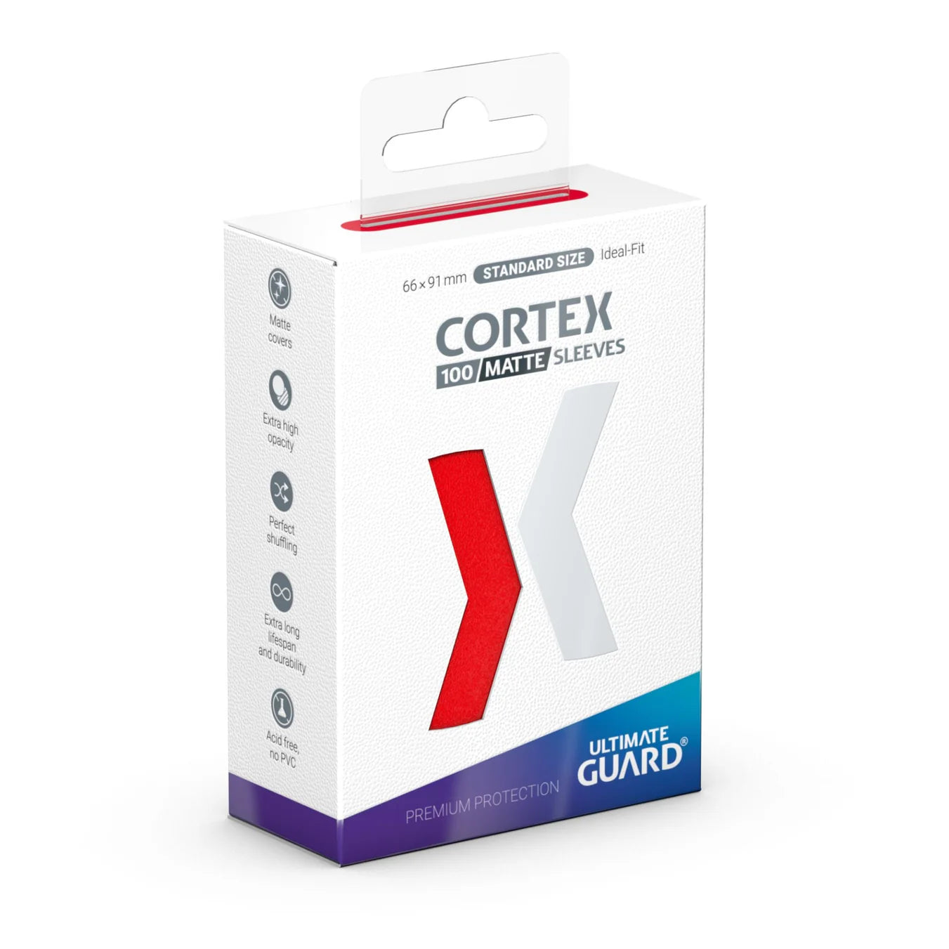 Ultimate Guard - Cortex Sleeves - Standard Size - 100ct - Red/Matte