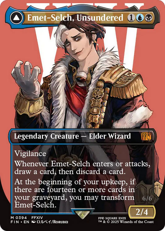 Emet-Selch, Unsundered // Hades, Sorcerer of Eld (FIN-394) - FINAL FANTASY (Borderless)