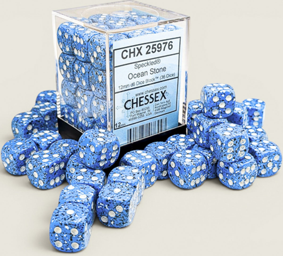 Chessex Speckled 36D6 Ocean Stone 12MM