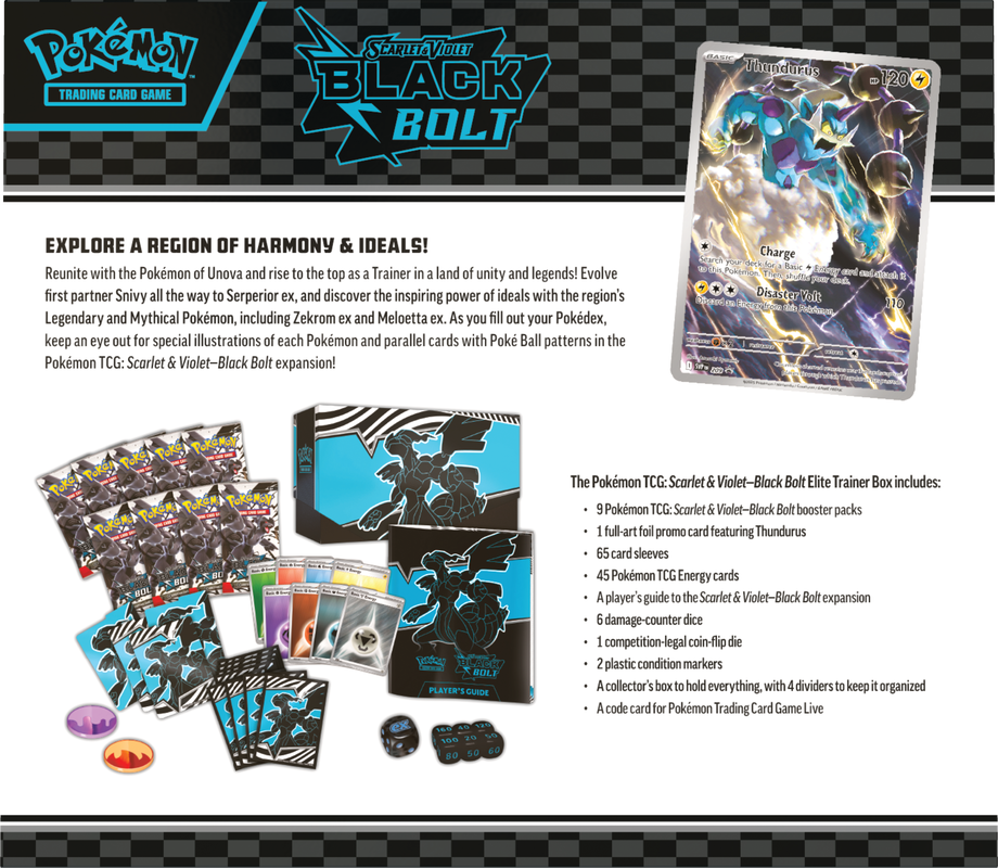 Pokémon TCG: Black Bolt Elite Trainer Box