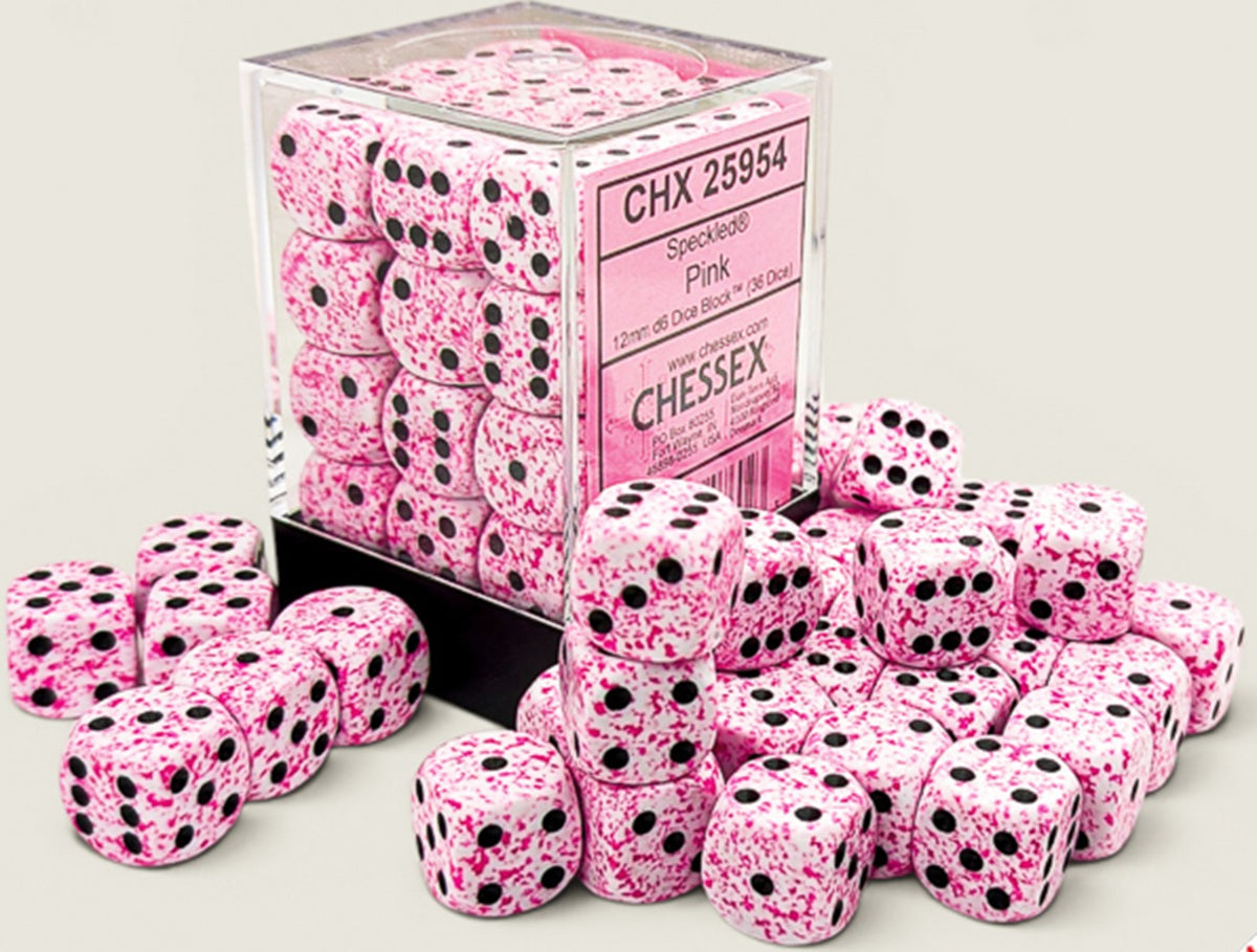 Chessex Speckled 36D6 Pink 12MM