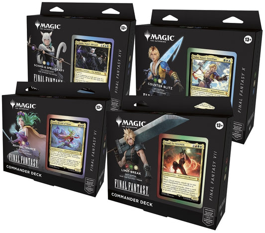 MTG Universes Beyond: Final Fantasy - Commander set of four