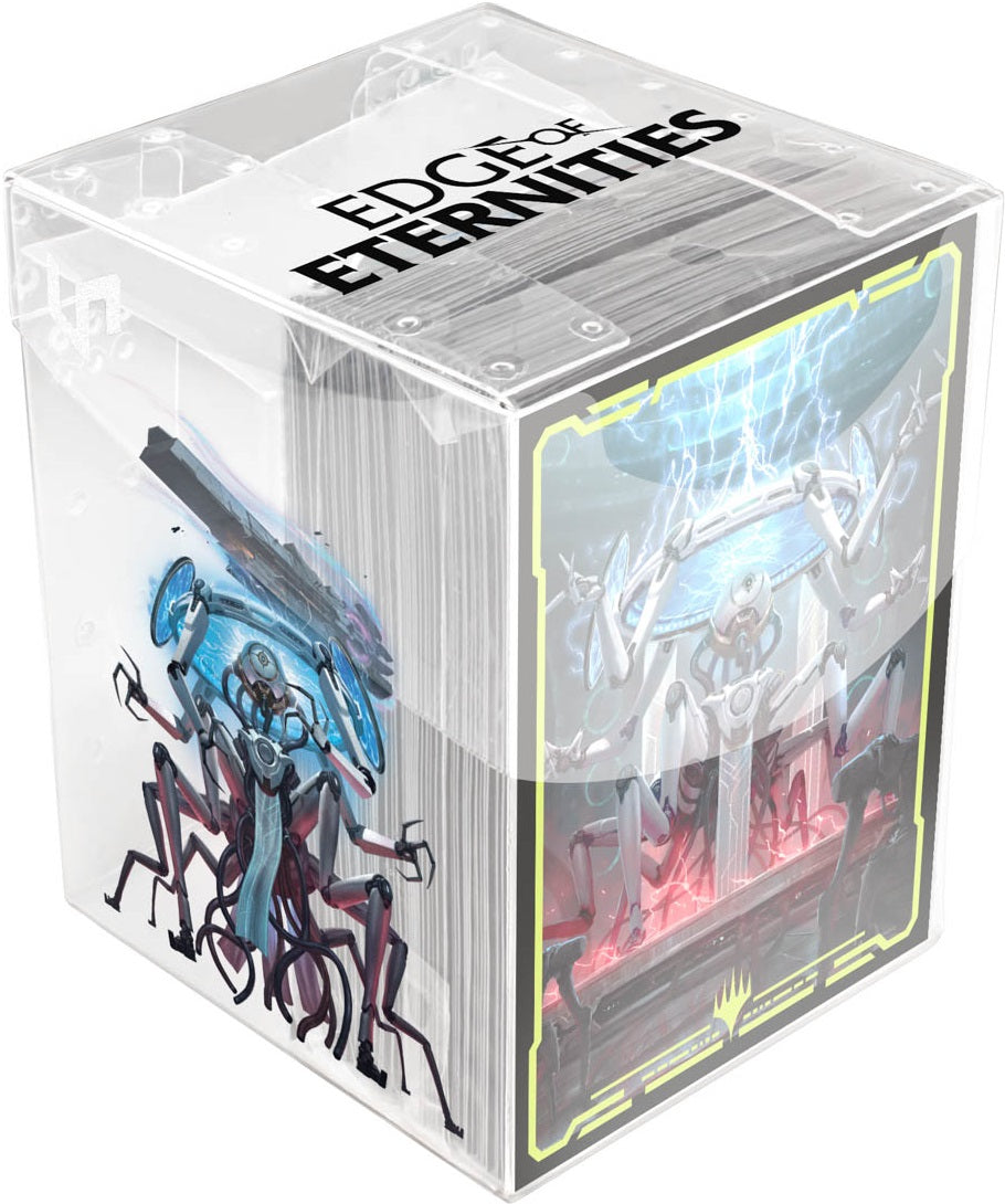 100+ Deck Protector + Sleeves In Clear Box Edge Of Eternities Commander A