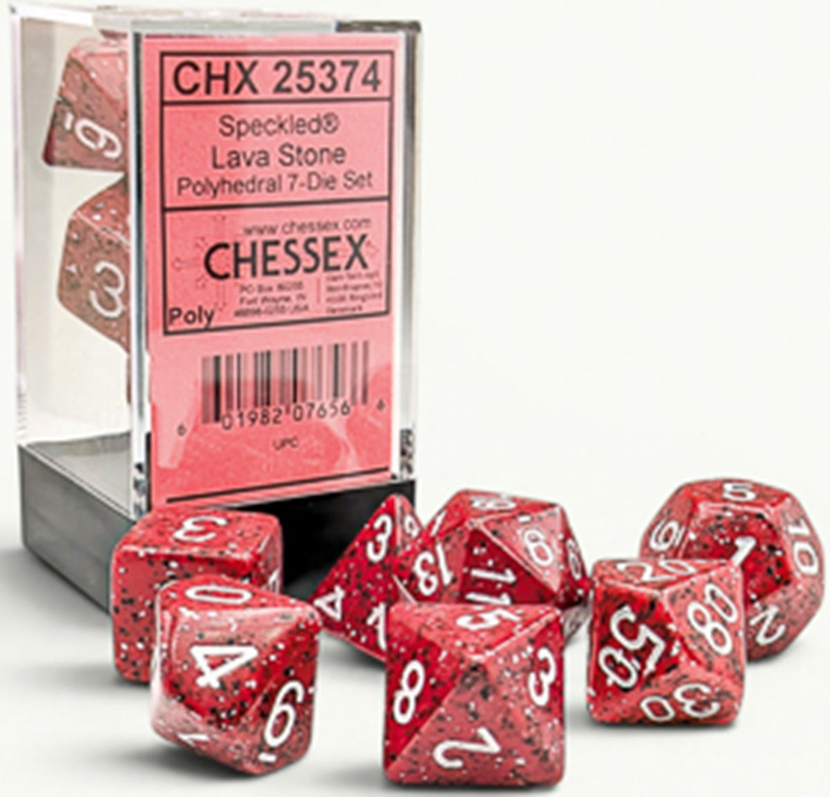 Chessex Speckled 7-Die Set Polyhedral Lava Stone
