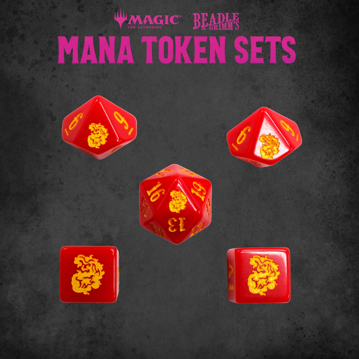 Beadle & Grimm's Magic the Gathering Mana Token Set - Red